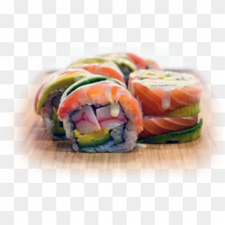 Surimi, Avocado, Salmon, Teriyaki Sauce, Creamy Wasabi - California Roll, HD Png Download