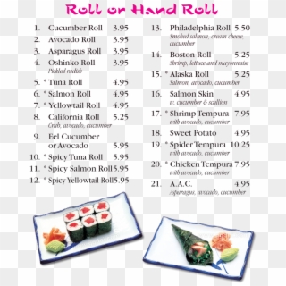 Rolls Or Hand Rolls - Dish, HD Png Download