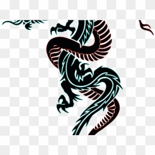 Snake Tattoo Png Transparent Images - Chinese Dragon And Snake Tattoo, Png Download