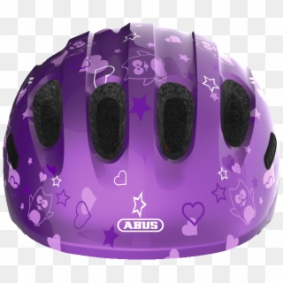 0 Purple Star Front View - Abus Smiley Peanuts Flower Helmet, HD Png Download
