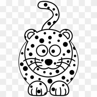 Freeuse Leopard Print Clipart - Cute Leopard Clipart Black And White, HD Png Download