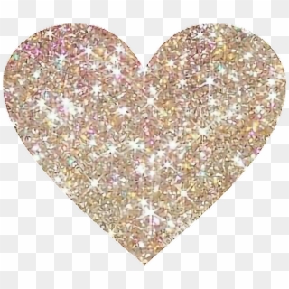 #heart #sparkle #glitter #gold - Fundo Brilhantes, HD Png Download