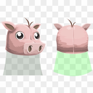 Pig Face Animal Cute Head Domestic Farm Pink - Clip Art, HD Png Download