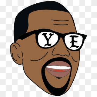 Kanye West Face Png - Face Hip Hop Cartoon, Transparent Png