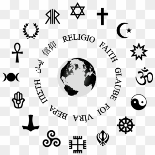 Credit - Religious Symbols Circle, HD Png Download