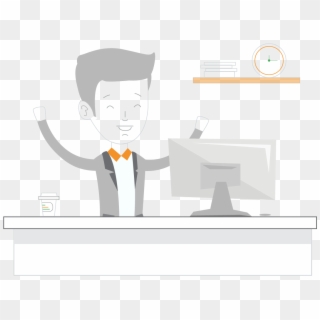 Happy Developer And Customer Client With Working Software - Cartoon, HD Png Download