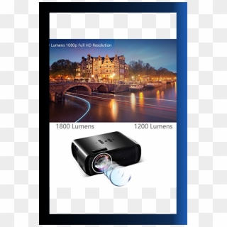 1800 Lumens Lcd Video Projector, Konomio Multimedia - Nederland By Night, HD Png Download