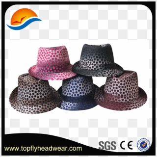100% Cotton Heat Transfer Printed Fedora Hat Wave Point - Cowboy Hat, HD Png Download