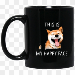 Shiba Inu Dog Lover Funny This Is My Happy Face-1 - Dog Yawns, HD Png Download