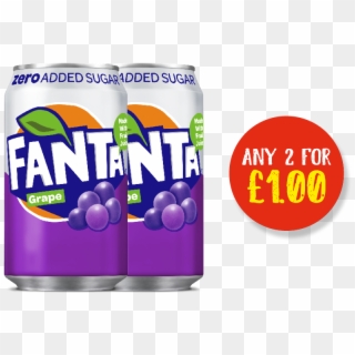 Fanta Grape - Carbonated Soft Drinks, HD Png Download