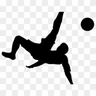 Footballer Clipart Volleyball Player - Soccer Bicycle Kick Silhouette, HD Png Download
