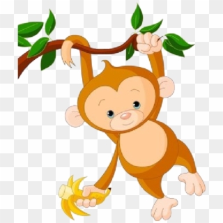 Hanging Monkey Png - Baby Monkey Clip Art, Transparent Png