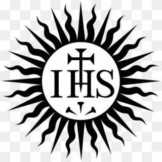 Black Cross Sun White Logo - Society Of Jesus, HD Png Download