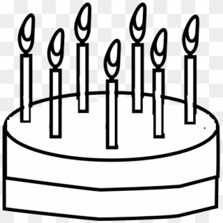 Outline Image Of Cake, HD Png Download