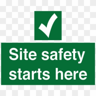 Site Safety Starts Here Health And Safety Sign Transparent - Site Safety Starts Here Sign, HD Png Download
