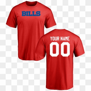 Men Buffalo Bills Design Your Own Short Sleeve Custom - Tshirt With Sleeve Design, HD Png Download