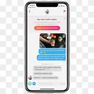 Enable Notifications Tinder - Mobile App, HD Png Download