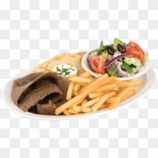 Gyro Platter With Fries, HD Png Download