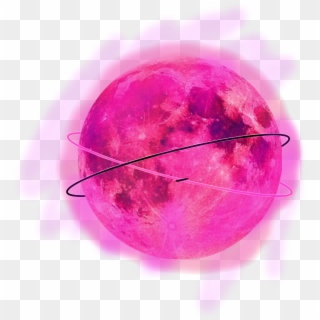 #moon #pink #cool #galaxy #circle - Full Moon, HD Png Download