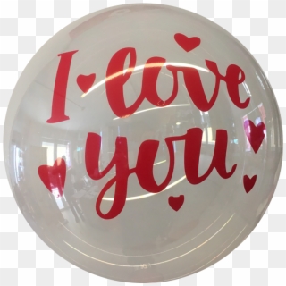 Transparent Bubble With Vinyl Stickers Love And Hearts - Brush Lettering I Love You, HD Png Download