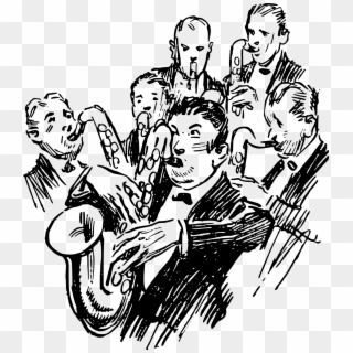 This Free Icons Png Design Of Men Playing Saxophones - Saxophone Group Clipart, Transparent Png