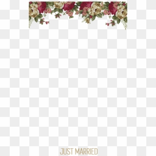 Just Married Flowers - Vintage Flower Print, HD Png Download