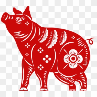 Chinese Clipart Horoscope Chinese - Pig Chinese Zodiac Png, Transparent Png