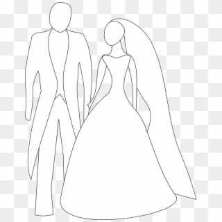 Bride Groom Couple - Bride And Groom Clipart, HD Png Download