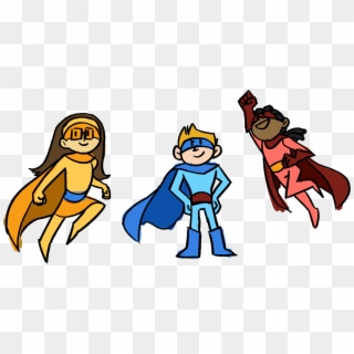 Colored Heros - Cartoon Super Hero Clip Art, HD Png Download