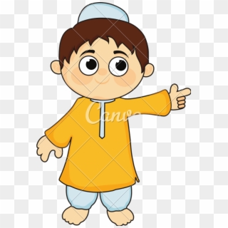 Download Free Png Illustration Of Cute Little Muslim - Cartoon, Transparent Png