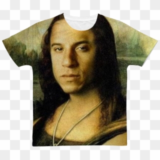 Vin Diesel As The Mona Lisa ﻿classic Sublimation Adult - Mona Lisa Toretto, HD Png Download