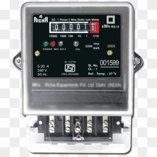 Single Phase And Three Phase Energy Meter - Electronics, HD Png Download
