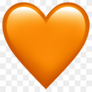 Heart Emoticon Png - Orange Heart Emoji Png, Transparent Png