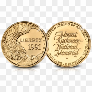Pièce D'or Officielle De 5$ Mount Rushmore De Qualité - Coin, HD Png Download