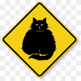 Fat-cat Symbol Guard Cat Sign - Man Crossing Sign, HD Png Download