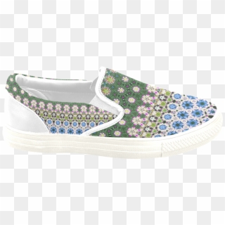Abstract Ethnic Floral Stripe Pattern Countrystyle - Slip-on Shoe, HD Png Download