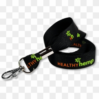 Healthy Hemp Logo Lanyard Black Background With Colored - Strap, HD Png Download