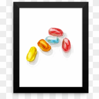 Home Shop Art Jelly Beans Framed Poster - Macaroon, HD Png Download