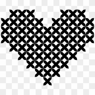 This Free Icons Png Design Of Cross Stitched Heart - Cross Stitch Design Pillow, Transparent Png