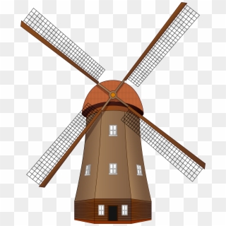 Windmill Large Png Clip Art - Wind Mill Clip Art, Transparent Png