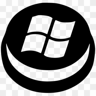 Start Button Comments - Windows 7 Black Logo, HD Png Download