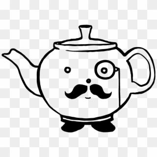 Handlebar Mustache At Getdrawings Com Free For - Teapot With Face Clipart, HD Png Download