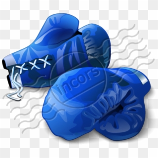 Boxing Gloves Free Images At Clker Com - Boxing Glove Blue Background, HD Png Download