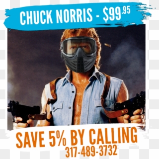 The Chuck Norris Rental Package At White River Paintball - Chuck Norris In Way Of The Dragon, HD Png Download