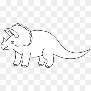 38 Cute Dinosaur Clipart Images - Dinosaur Black And White, HD Png Download