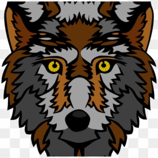 Wolf Face Clipart Stylized Head Clip Art At Clker Vector - Anime Drawing Wolf Face, HD Png Download