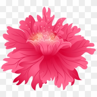Download Red Flower Png Images Background - Dahlia Flower Art Png, Transparent Png