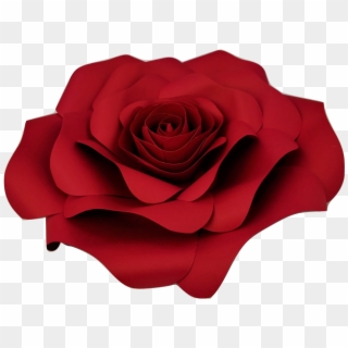 Dark Red Flowers - Paper Rose Transparent, HD Png Download