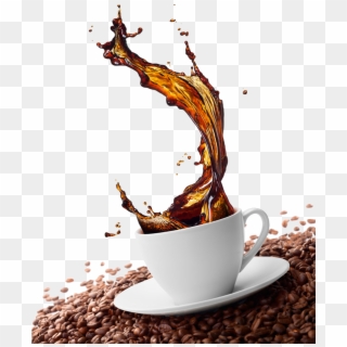 Coffee Cappuccino Effect Bean Splash Green Cafe Clipart - Coffee Splash Hd, HD Png Download