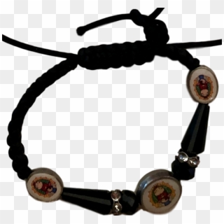 Religious Bracelet Hand Knotted Black Virgen De Guadalupe - Bracelet, HD Png Download